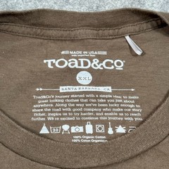 Toad & Co Brown Organic Cotton Graphic Short Sleeve T-Shirt Men’s Size XXL