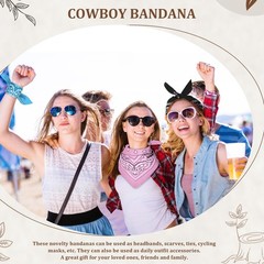 Paisley Cowboy Bandanas Bulk Polyester Headband Scarf Kerchief 36 PCS