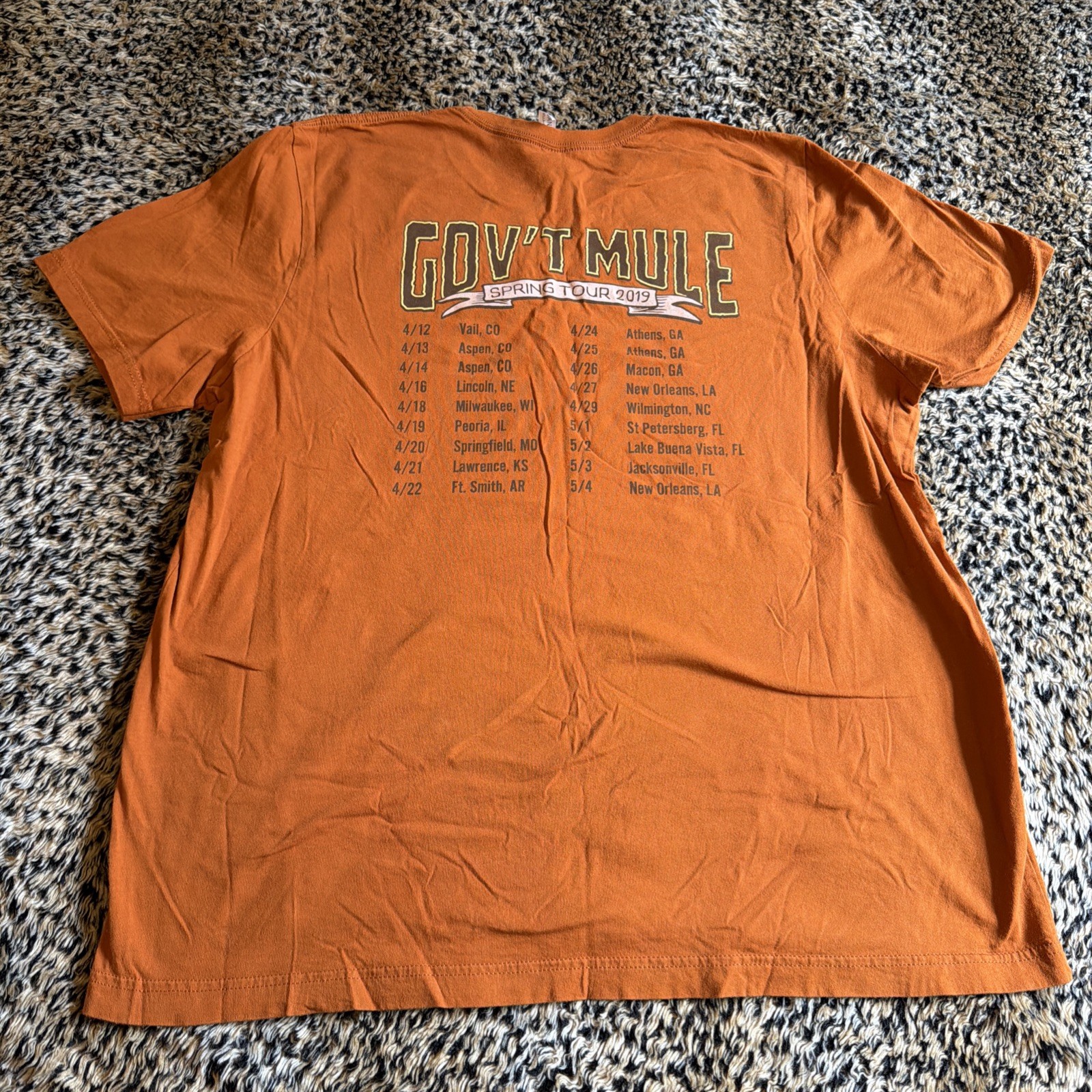 GOV’T MULE 2019 Spring Tour 2XL shirt psychedelic skull snake design RARE TEE gallery