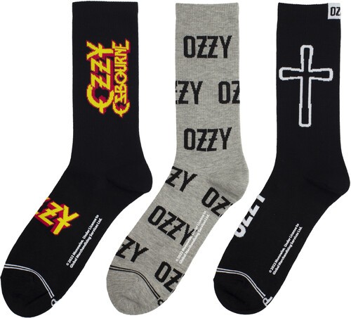 Ozzy Osbourne – Perri’s – Ozzy Osbourne – Volume – Crew Socks (3 Pack) [New ] So