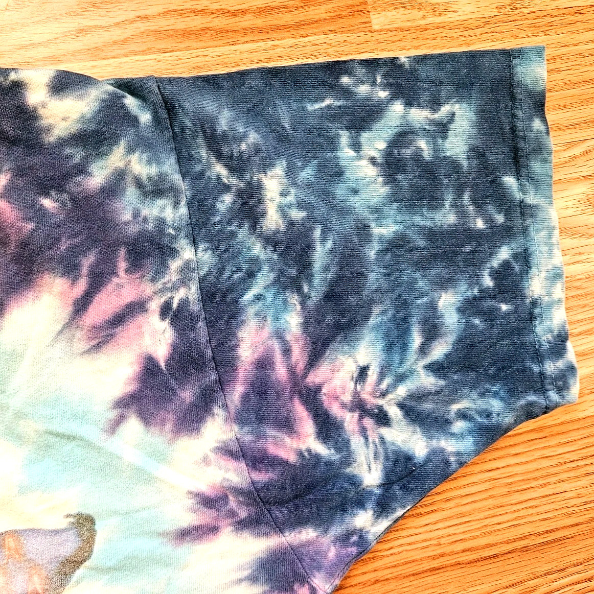 Vintage 90s Liquid Blue Fairy Fantasy Mushroom T Shirt Tie Dye Size Large gallery