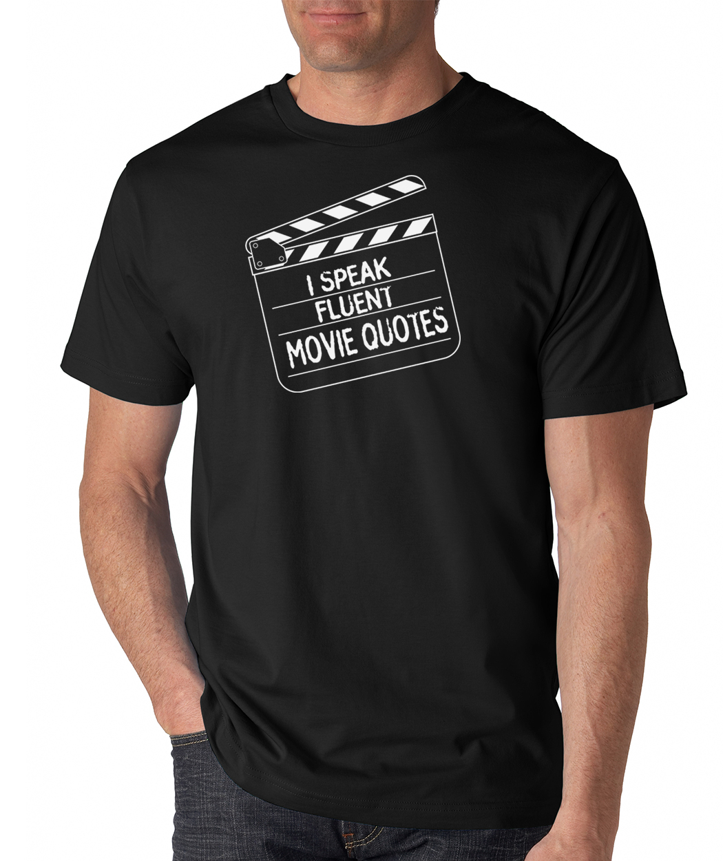 I SPEAK FLUENT MOVIE QUOTES funny nerd film buff movies geek novelty T-Shirt gallery