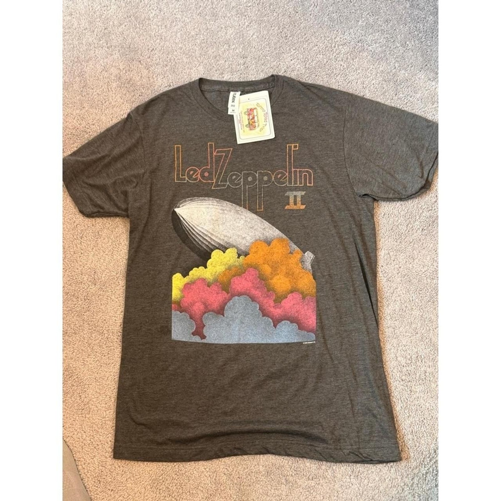 Tultex Men’s Grey and Orange T-shirt