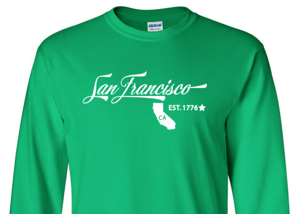 San Francisco California T-Shirt Long Sleeve Graphic Tee Unisex Apparel Custom gallery