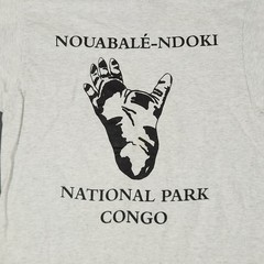 Vintage Y2K MBELI BAI Congo Gorilla Shirt Mens L Gray Pocket Single-Stitch