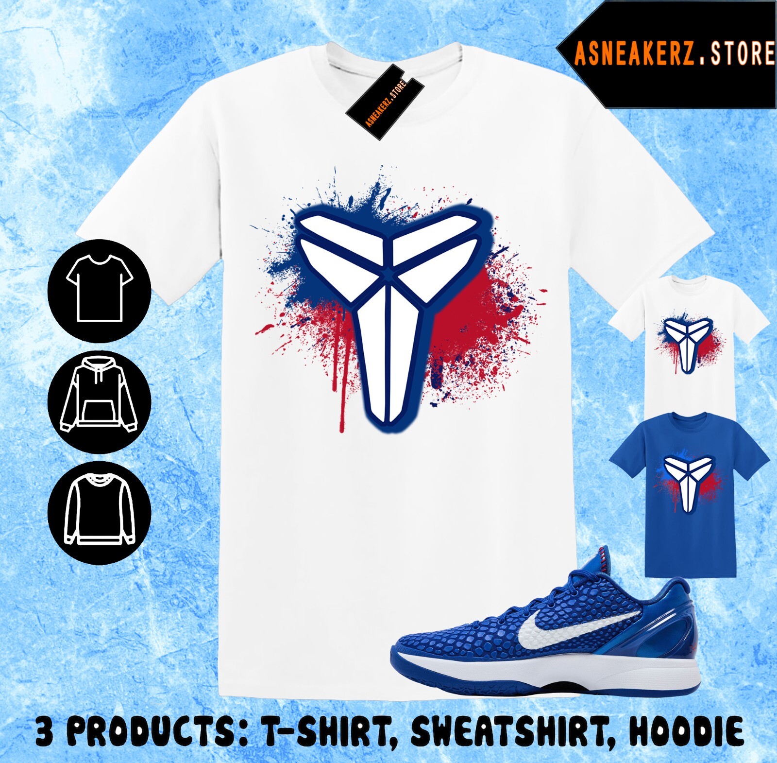 Tee Shirt Matching Kobe 6 Protro Dodgers 2025 Match Sneaker Mamba Sheath T-Shirt