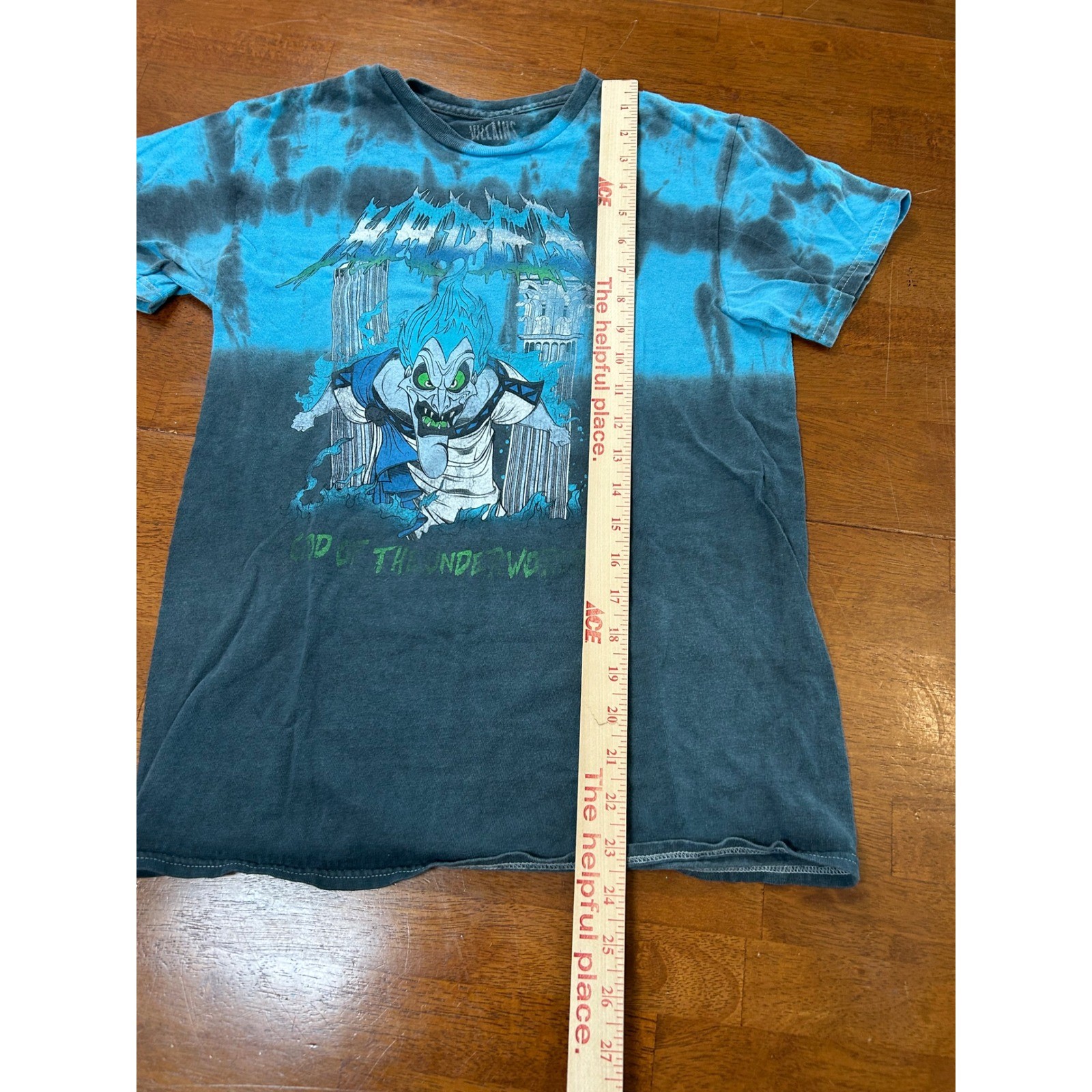 Disney Villains Hades Shirt Mens Small Blue Black Tie Dye God of the Underworld gallery