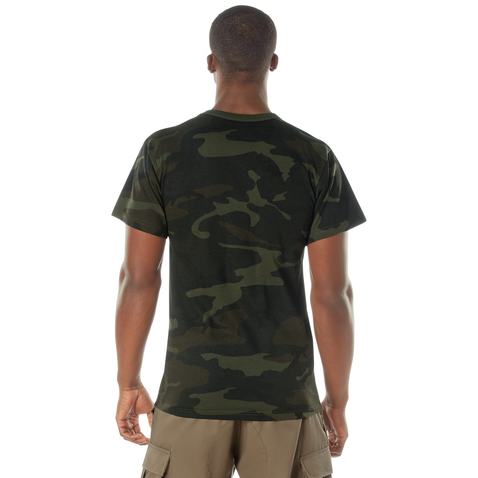 Men's Midnight Woodland Camo T-Shirt - Stealth Ops Camouflage Short Sleeve Tee gallery