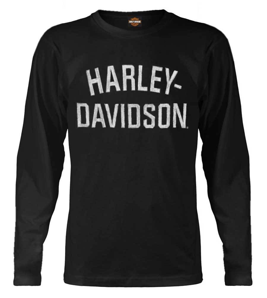 Harley-Davidson Men's Shirt, Heritage H-D Script Long Sleeve, Black 30296633 gallery