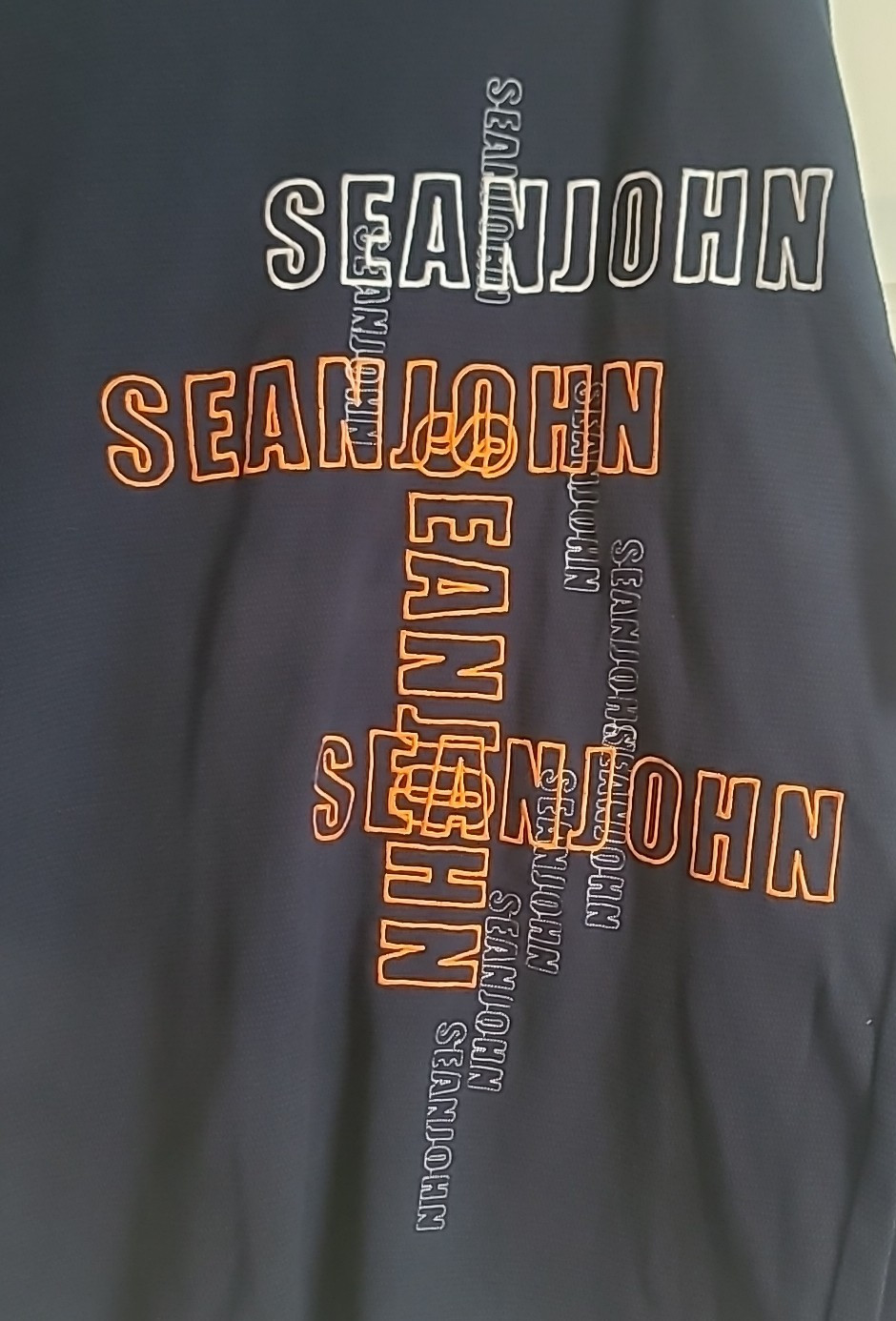 Sean John Navy Blue Jersey-like Pull On Long Sleeve Shirt Mens Large NWT Logo gallery