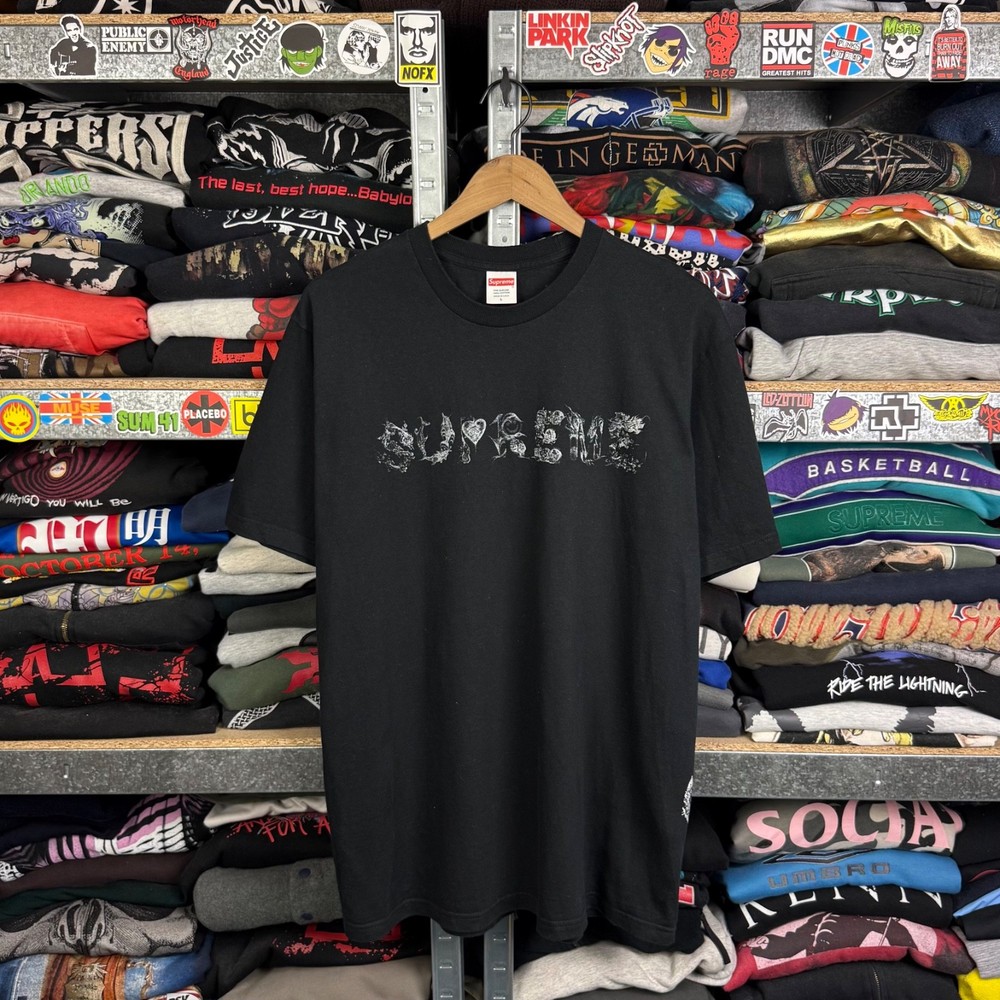 SS20 SUPREME MORPH BLACK T-SHIRT TEE MENS SIZE LARGE AUTHENTIC STREETWEAR