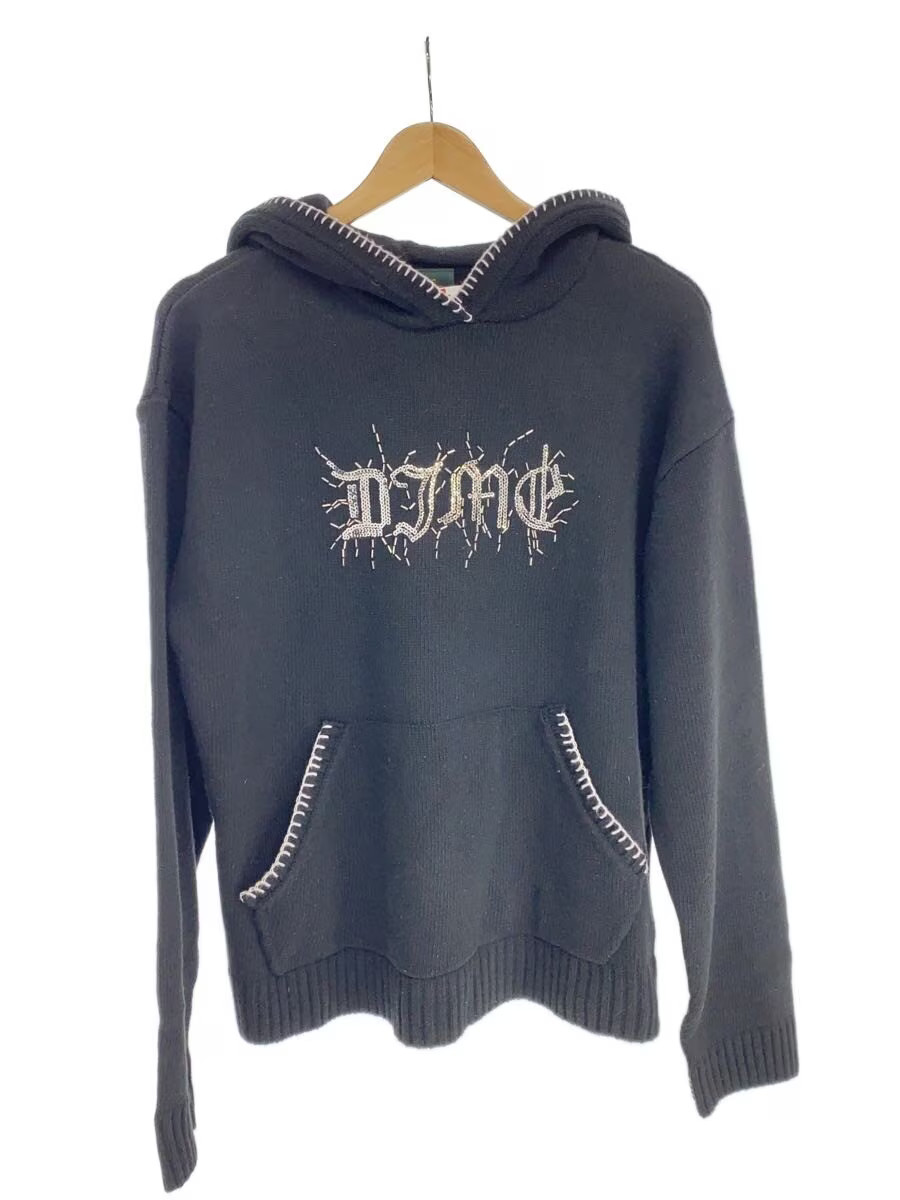 Dime HARDCORE WOOL HOODIE Knit Sweater (Thick) L Nylon BLK