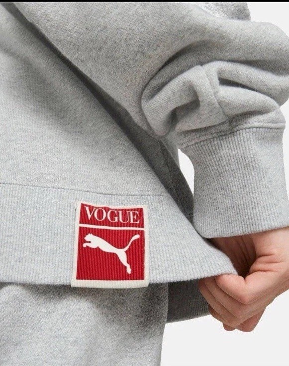 Puma X Vogue Hoodie Unisex Logo Embroidered Heather Gray Style : 536691 NWT gallery