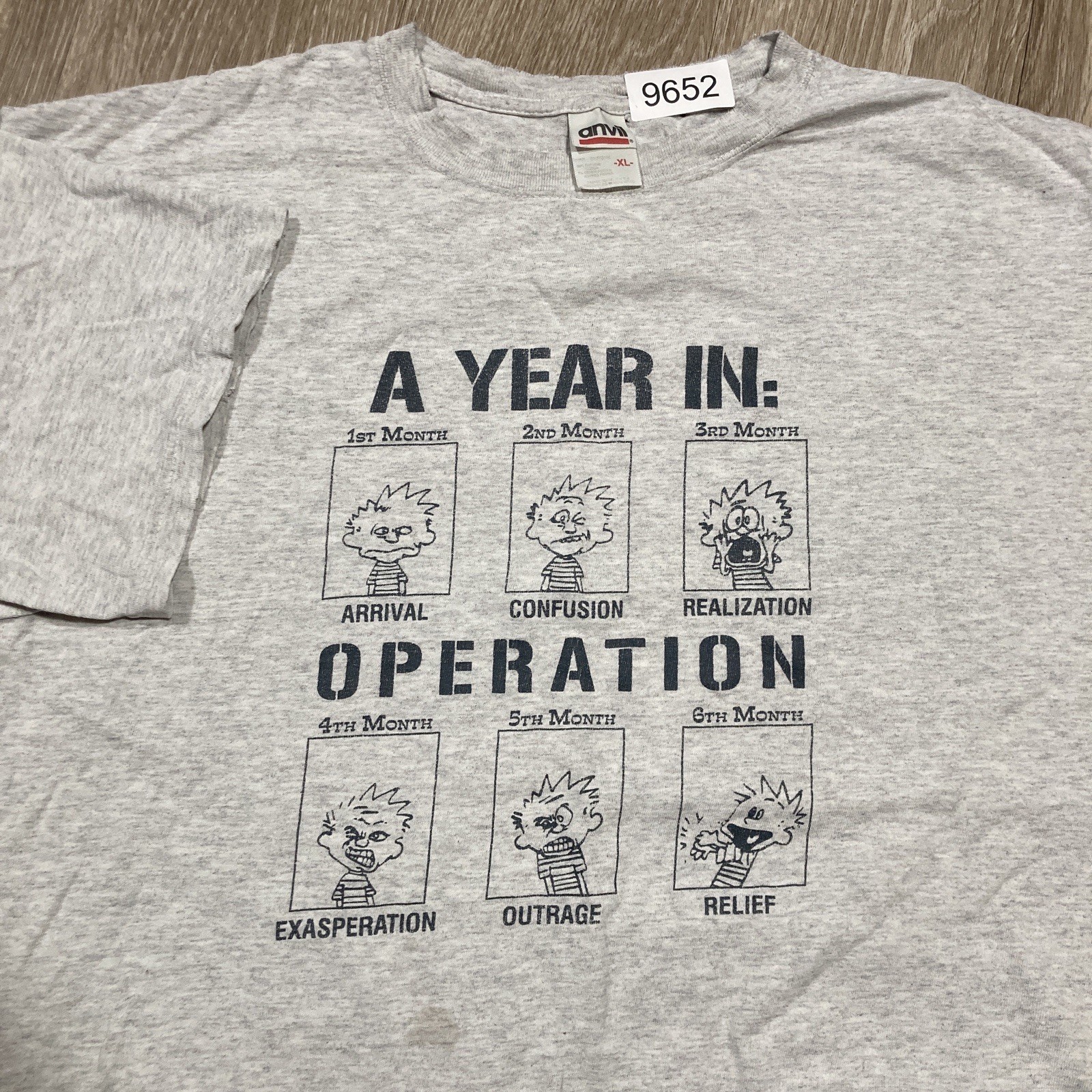 Military Shirt XL 90s 00s Y2k Year In Operation Army Freedom Funny Humor Tee gallery