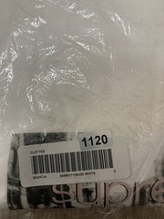 Supreme Crew 96 Tee White’ (Clip Tee) Size Small SS24 Authentic Brand New Sealed