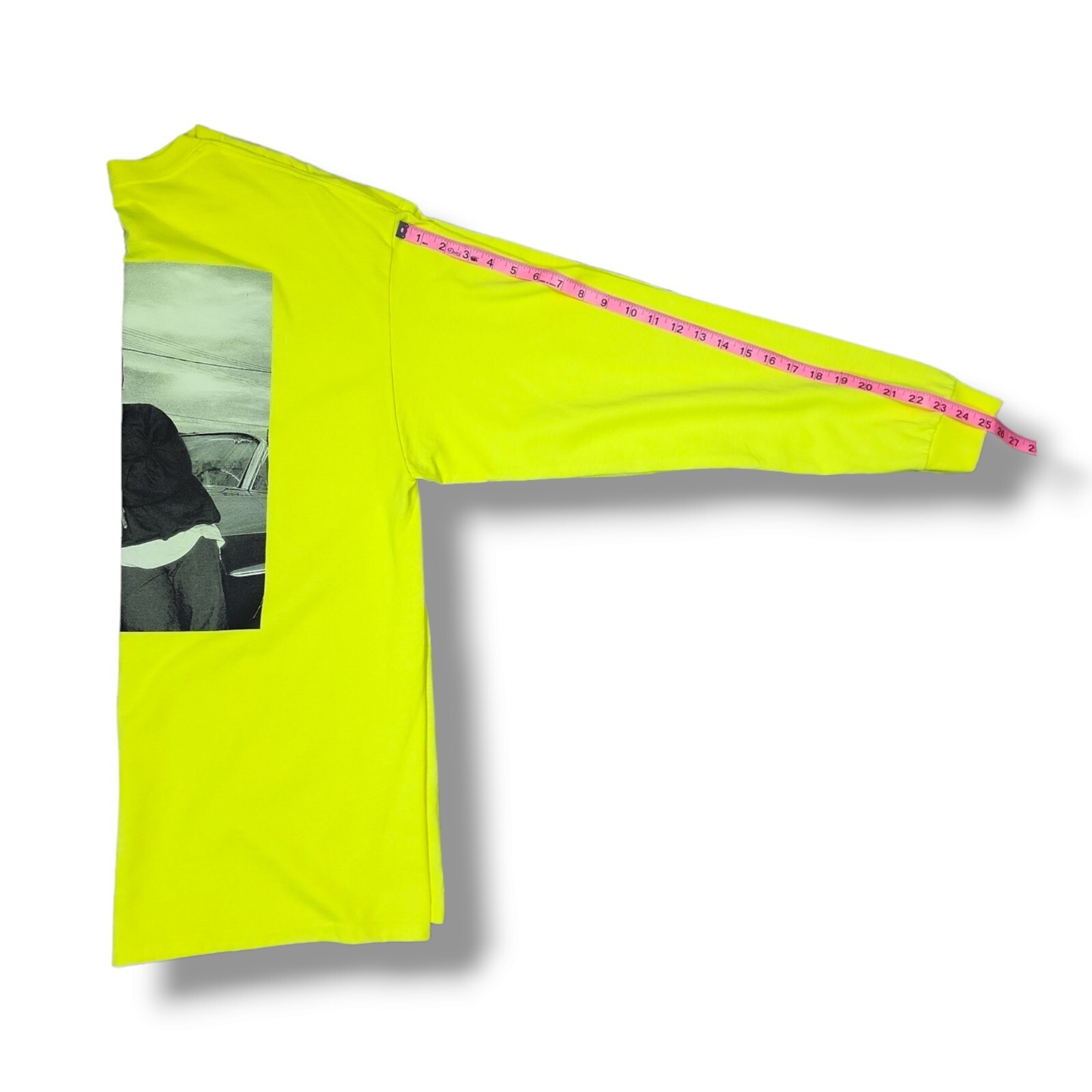 Boyz N The Hood Neon Yellow Long Sleeve Crew Neck T-Shirt Men's Size XL gallery