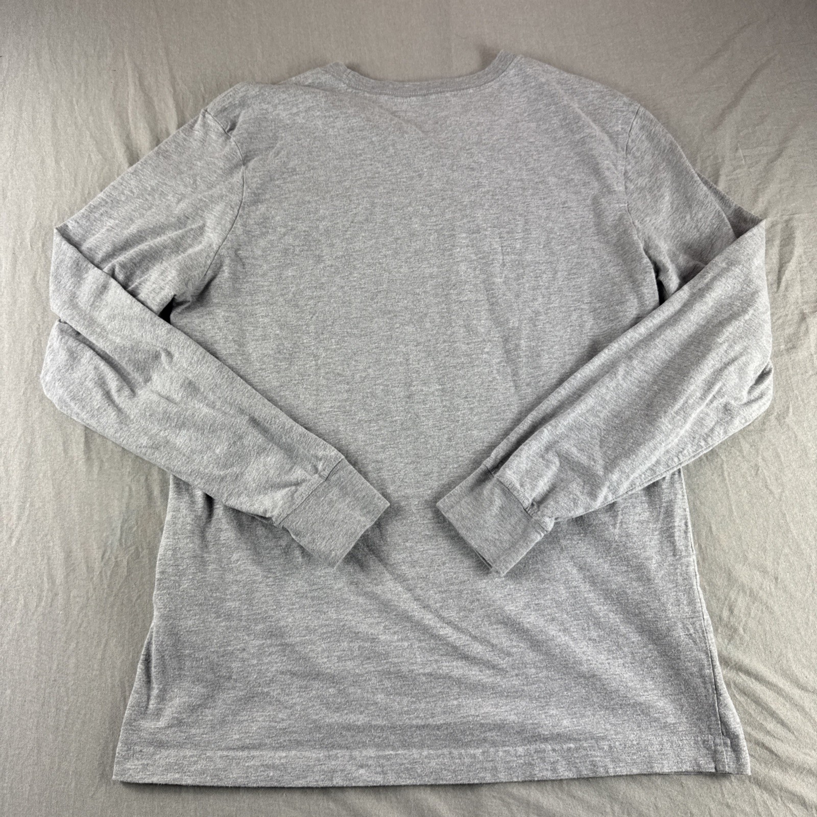True Religion Shirt Mens S Gray Long Sleeve Crewneck Y2K Logo Casual Preppy Top gallery