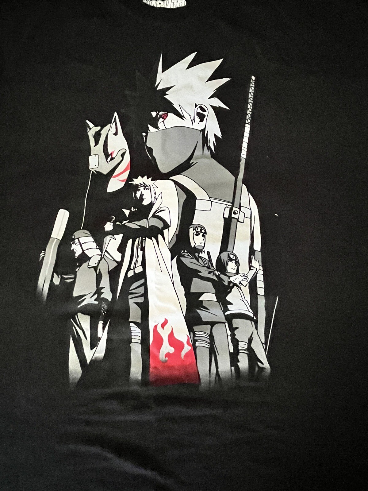 Stylish Naturo Shirt: Classic Anime Graphic for Men, Size 3X Trendy Black Top gallery