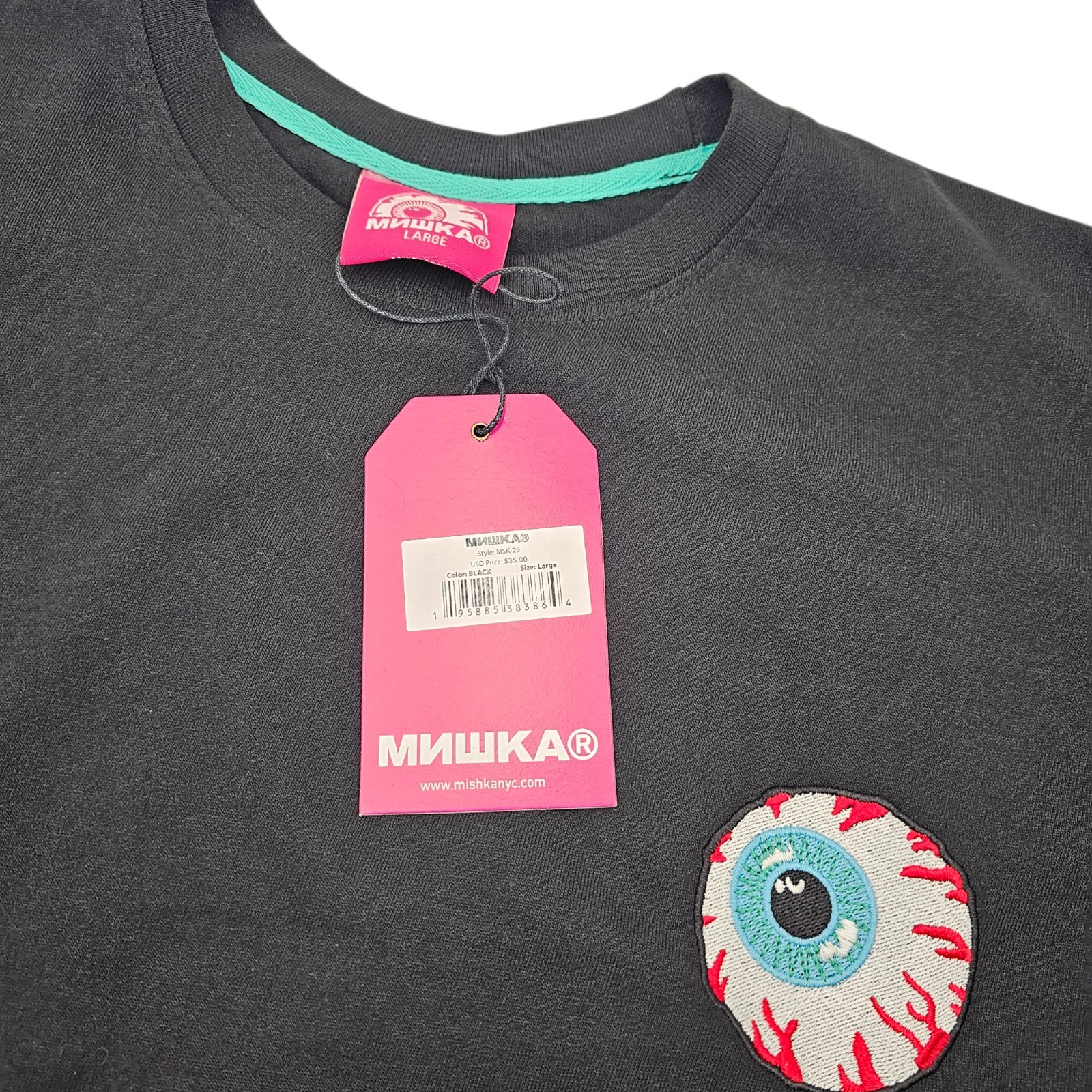 Mishka Embroidered Keep Watch Logo Black T Shirt Large Brand New With Tags gallery