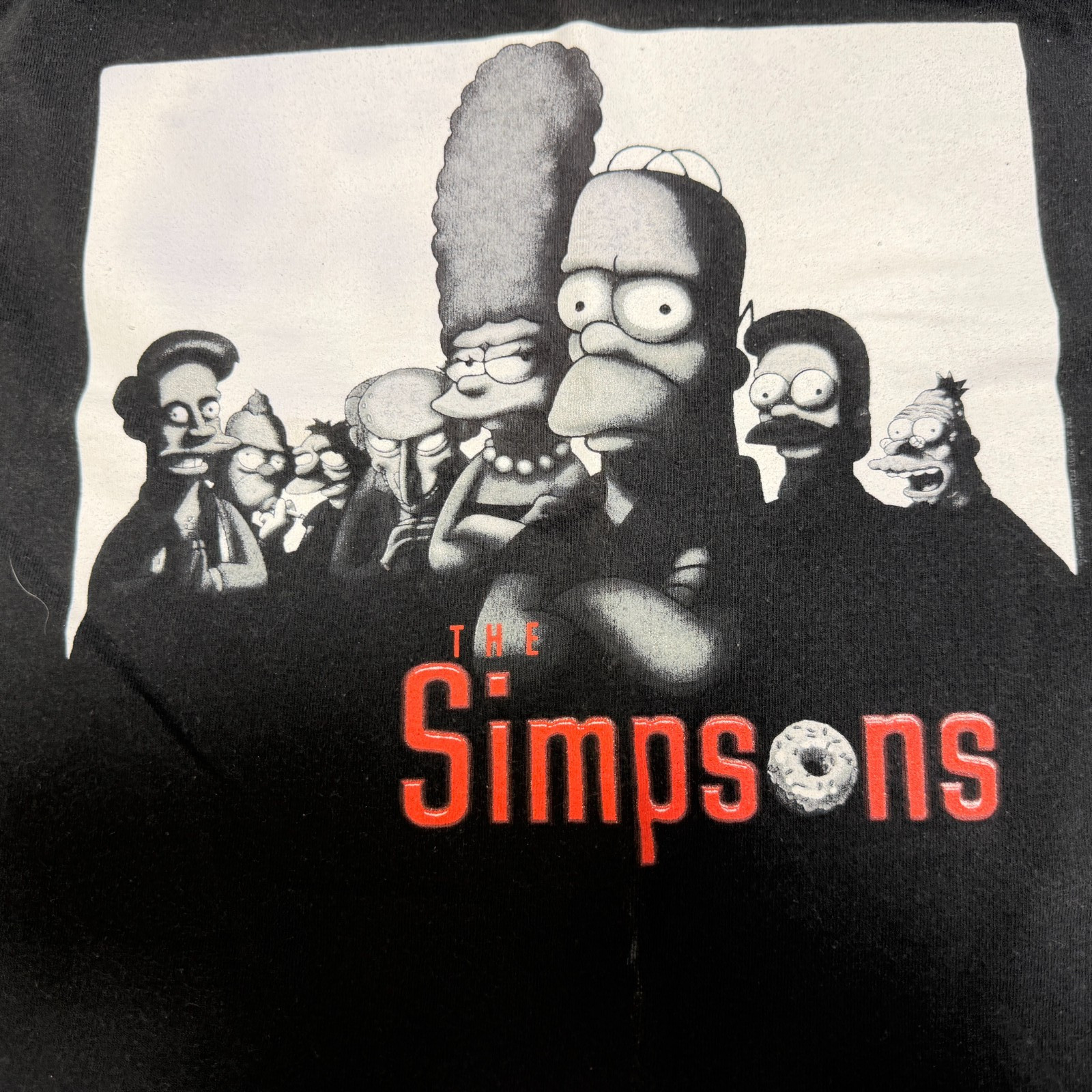 Y2K Vintage The Simpsons Sopranos Parody Mob Cartoon Shirt Size Large Delta