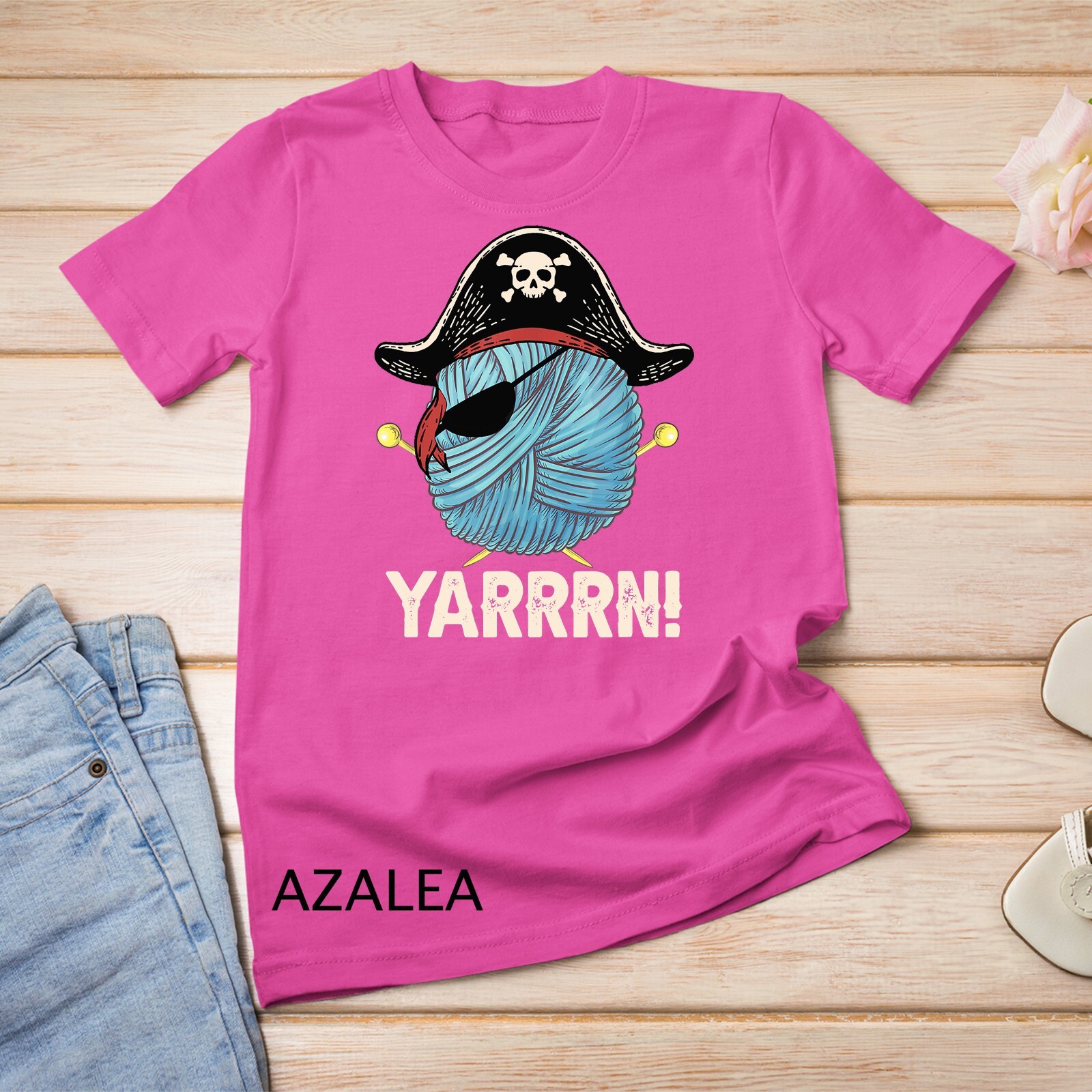 Knitting Crocheting Yarn Pirate Yarrrn_ T-Shirt Unisex T-shirt gallery