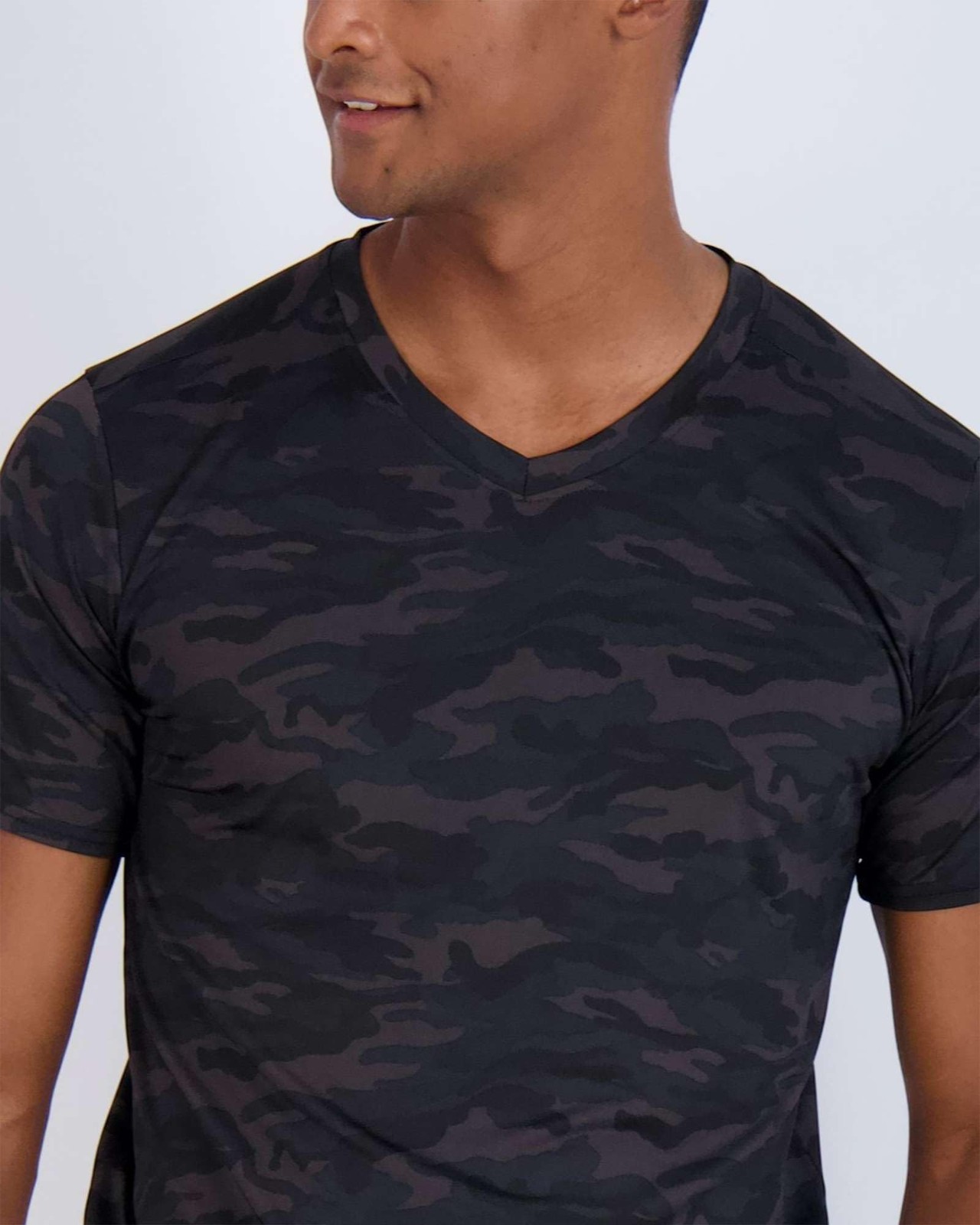 5 Pack: Men’s V-Neck Dry-Fit Moisture Wicking Active Athletic Tech Performanc... gallery