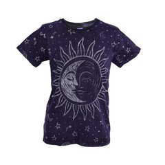 Sun & Moon Celestial T-Shirt Fair Trade cotton Hippy 40 42 44 46 48 50 52 Boho