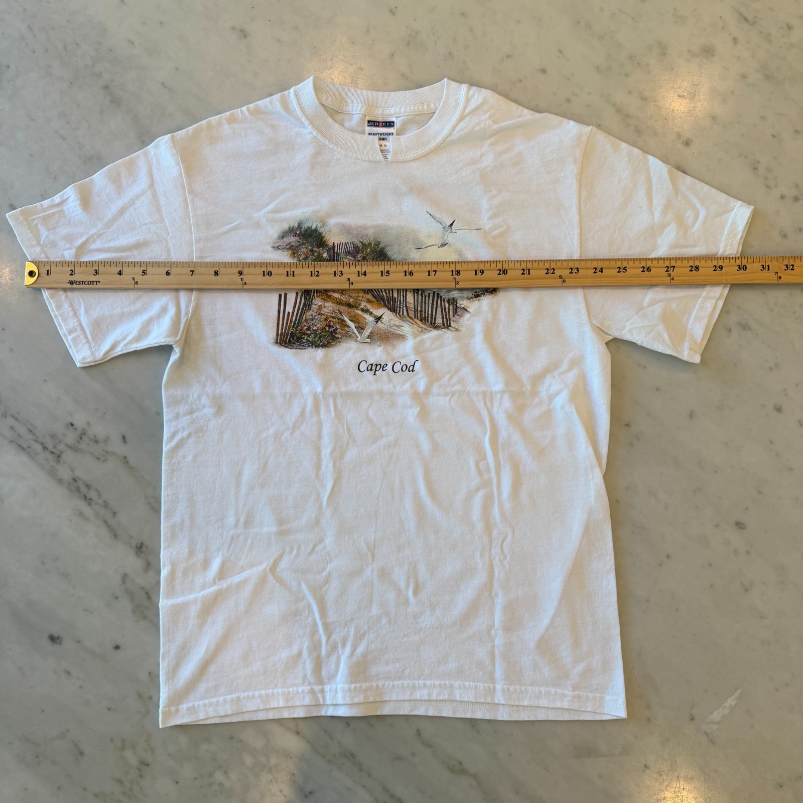 Vintage Hanes Cape Cod White Souvenir T Shirt Beach Dunes Seagulls Tee gallery