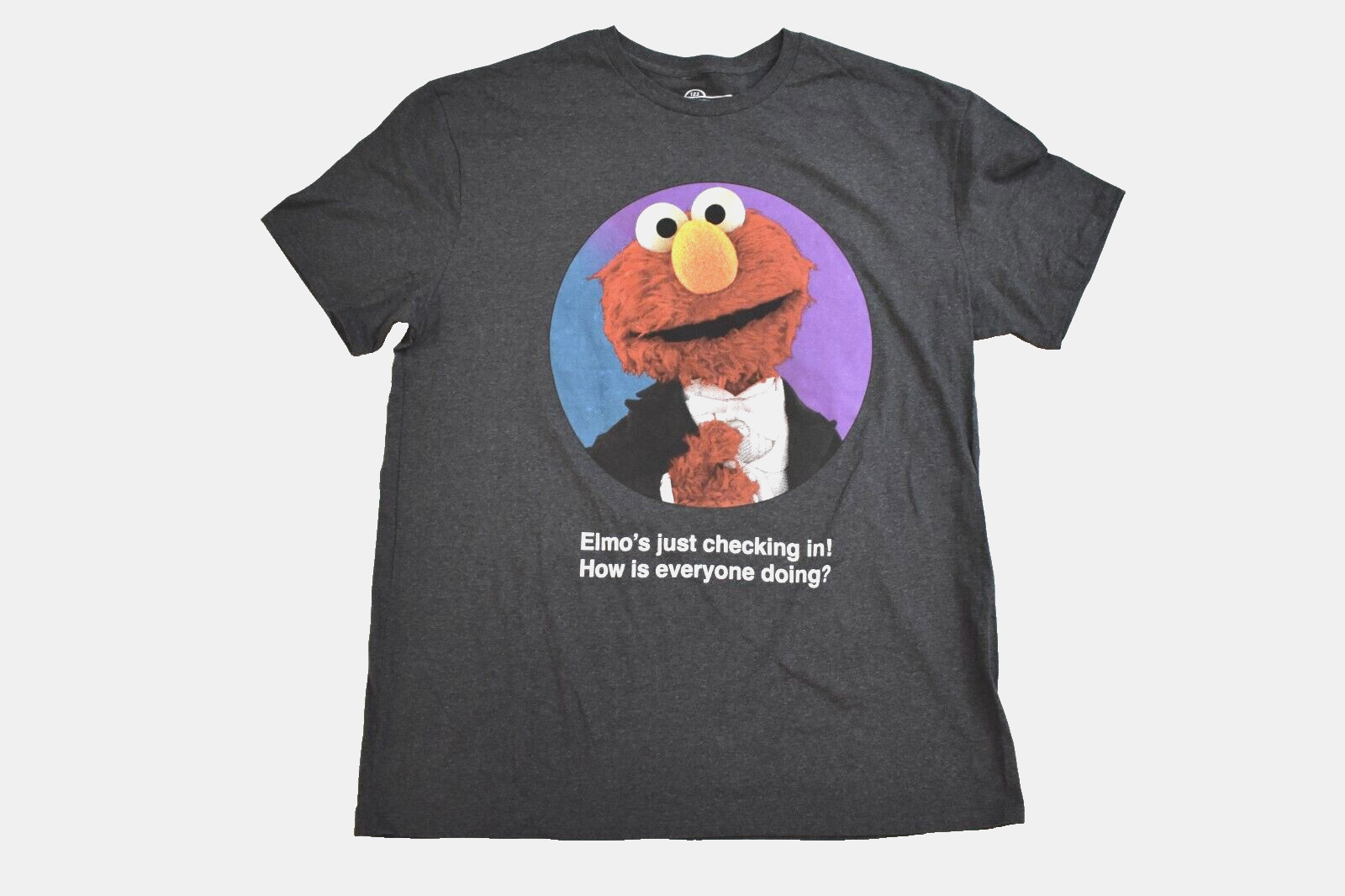 Sesame Street Mens Elmo Just Checking In! How Is Everyone Doing? Shirt New XL gallery