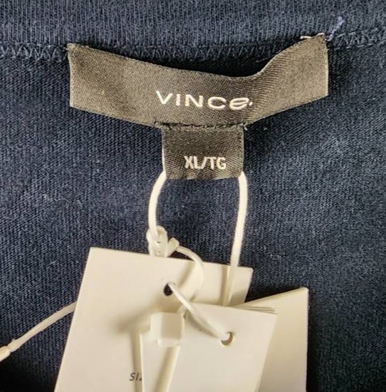Vince Henley Placket Cotton Relaxed-Fit Shirt Men's XL Blue Short Sleeve gallery