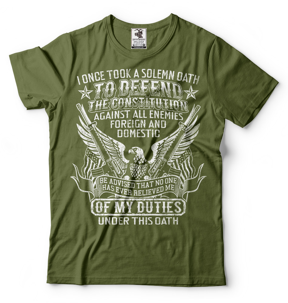 Veteran T-shirt Military T-shirt Veteran Oath Military T Shirt Gift For Veteran gallery