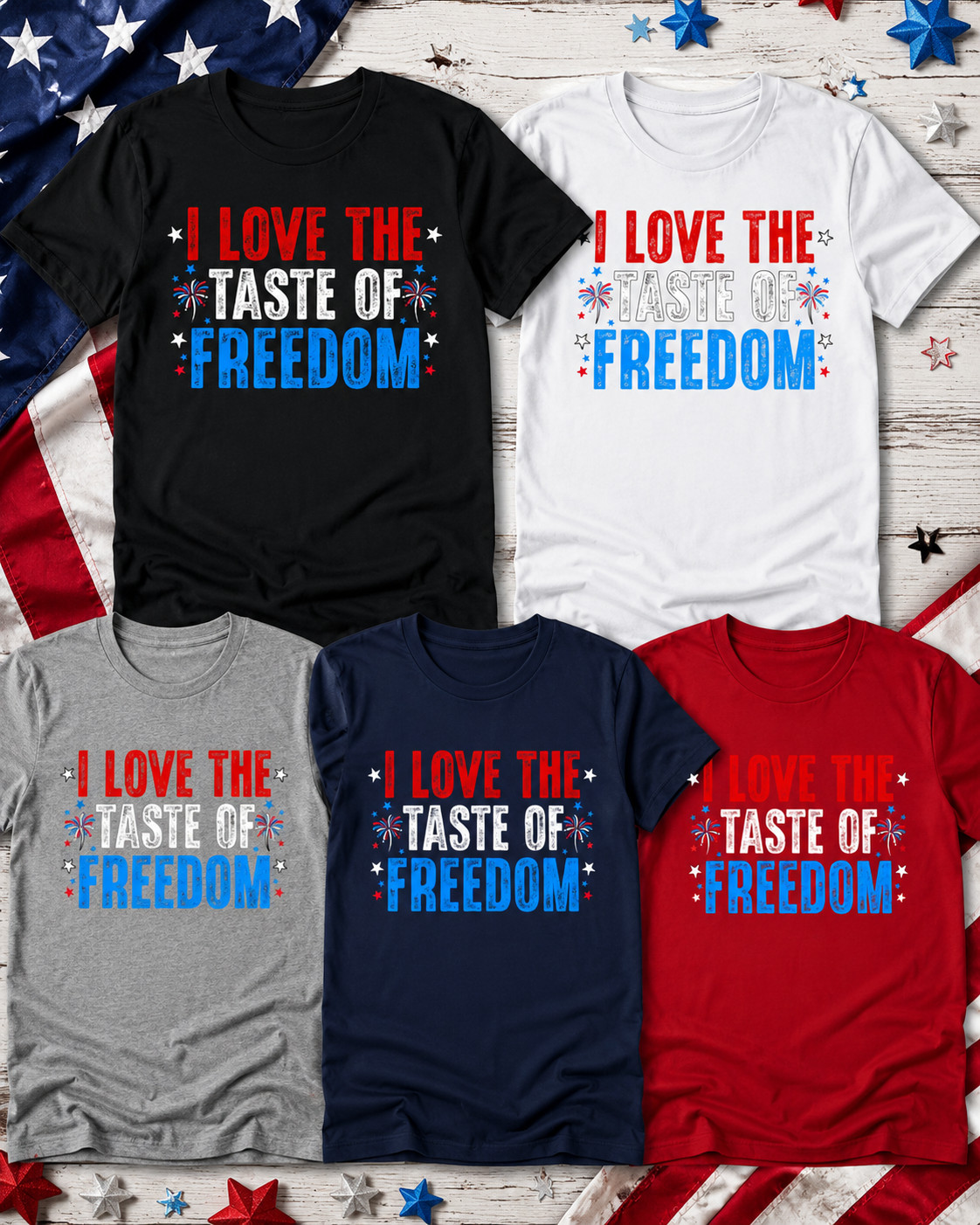 I Love The Taste of Freedom - Couples Matching 4th of July T-Shirt gallery