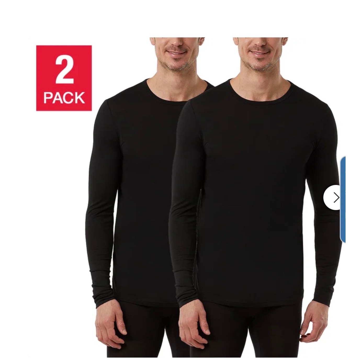 32 Degrees Men’s Heat Tee, 2-pack Size S # J426