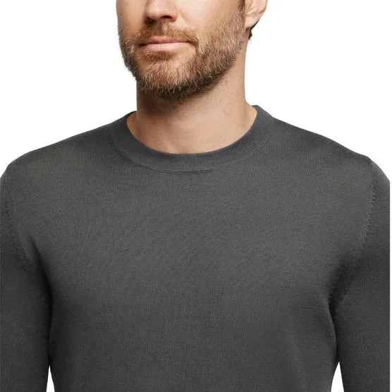 Banana Republic Men’s Merino Wool Crew Neck Sweater, Gray, Size M gallery