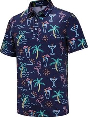 Men’s Golf Polo Shirt Quick Dry Moisture Wicking Short Sleeve Athletic Fit Breat
