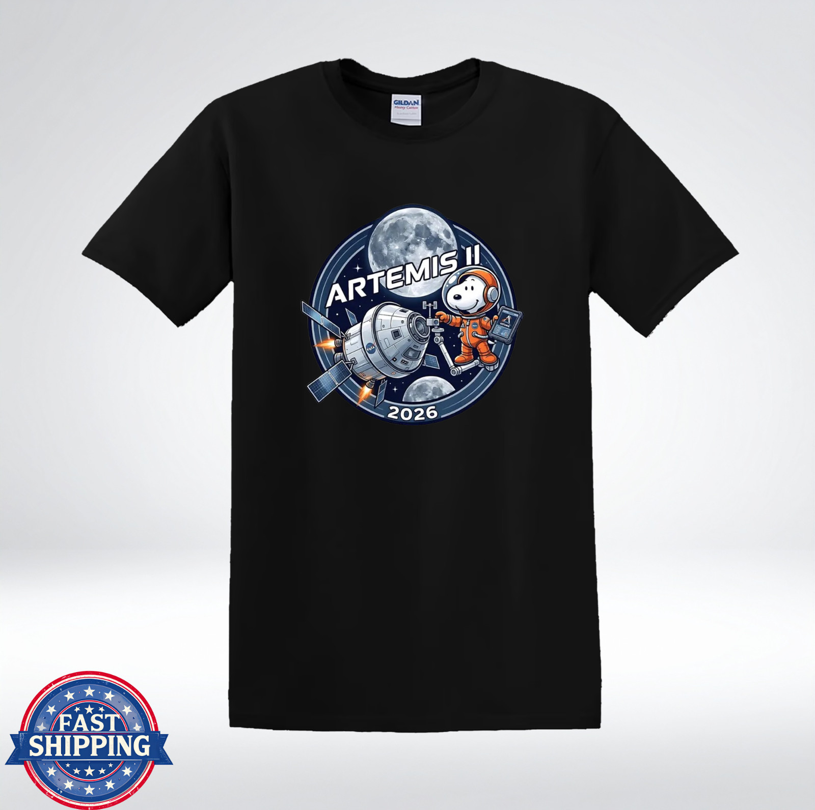 Dog Astronaut Shirt Artemis II 2026 Space Mission Graphic T-Shirt gallery