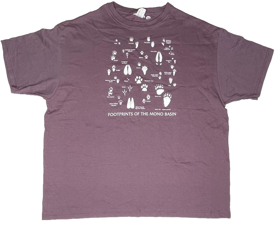Liberty Graphics Plum Footprints Of The Mono Basin Glow In The Dark T-Shirt NWT gallery