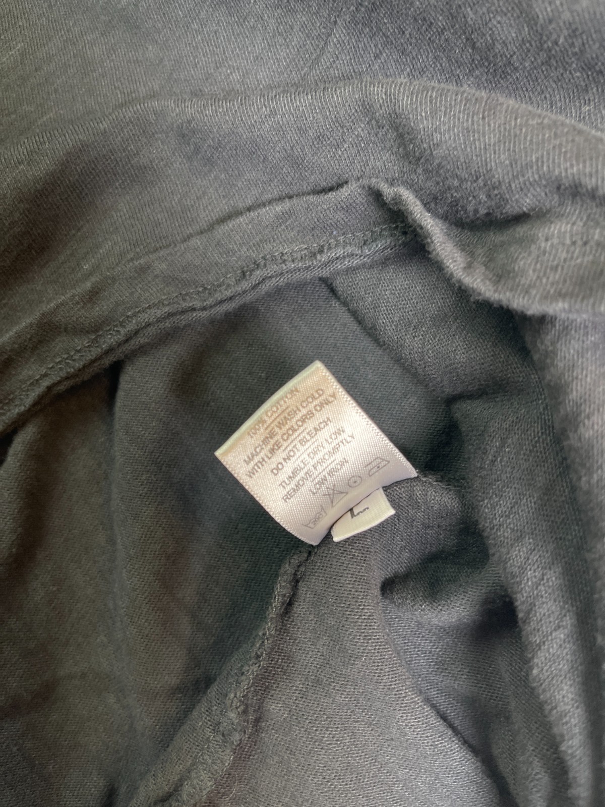 American Giant Shirt Adult Large Black Long Sleeve Plain Tee Cotton Casual USA gallery