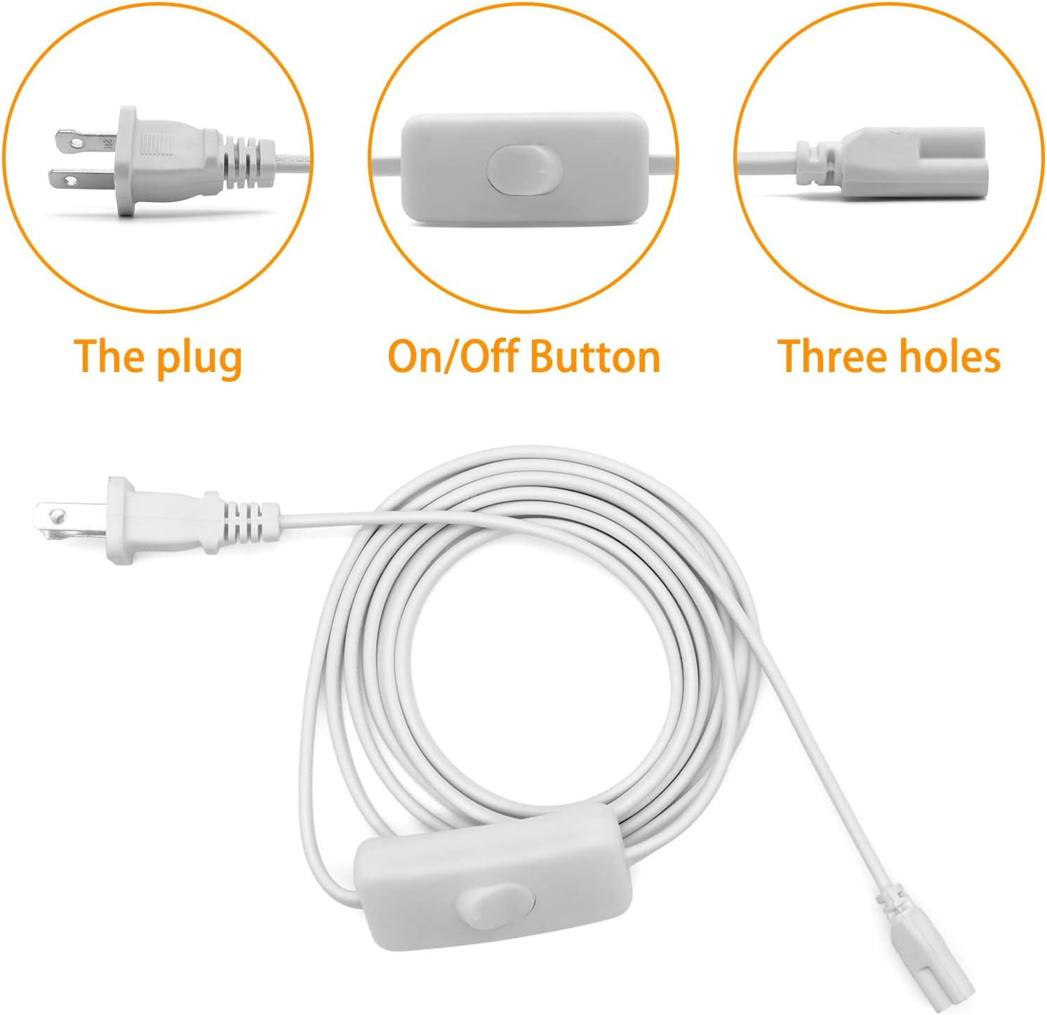 T5 T8 LED Tube Power Extension Cable with On/Off Switch,Led T5/T8 Light Tube Int