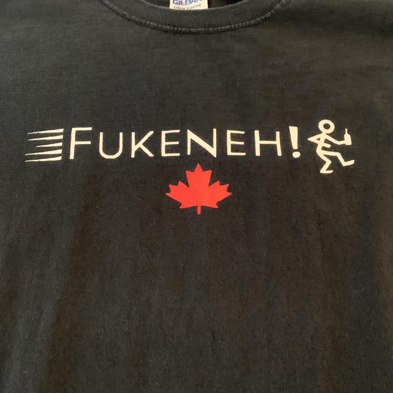 FUKENEH! Canada Maple Leaf Shirt Mens 2XL Black Funny Graphic Novelty Tee Humor gallery