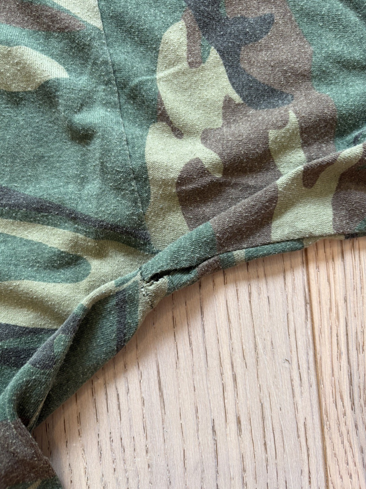 Vintage 90s Rothco Woodland Camo T Shirt XXL Made in USA Military Camouflage gallery