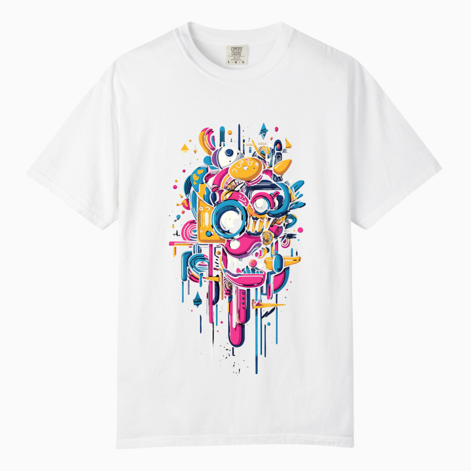 Mixed Tribal Animal Beast Mask Art TShirt, Comfort Colors, Unisex Streetwear Tee gallery