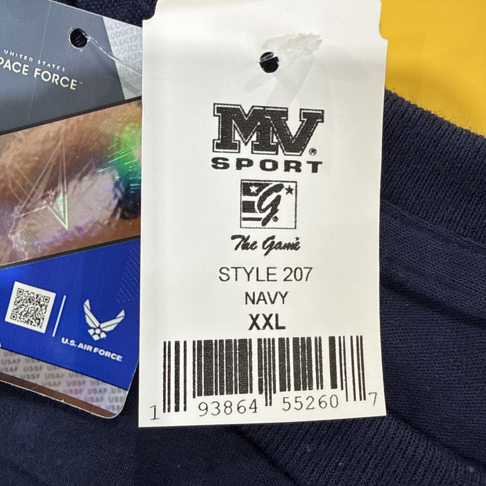 USAF US Air Force Navy Blue Double Sided T-Shirt - by MV Sport - Size XXL - NWT gallery