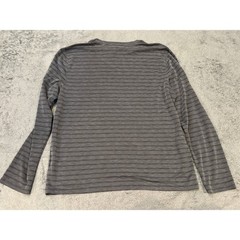 Joseph Abboud Mens Grey Textured Stripe Long Sleeve Shirt Slim Fit XL Lyocell