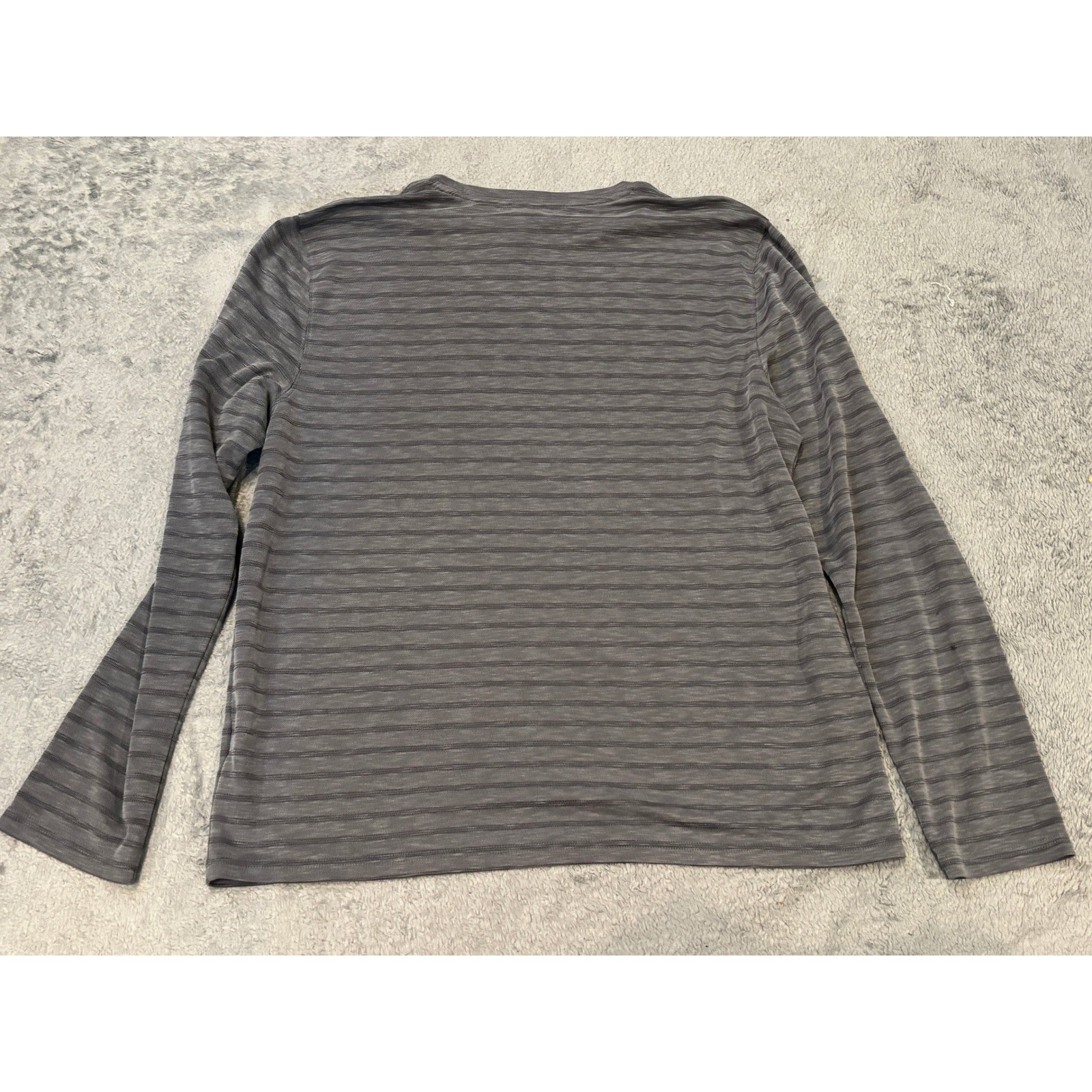 Joseph Abboud Mens Grey Textured Stripe Long Sleeve Shirt Slim Fit XL Lyocell gallery