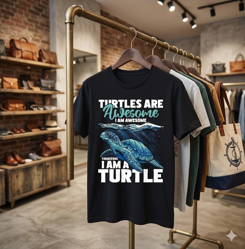 Turtles Are Awesome I Am Awesome - Wildlife Animal Lover T-Shirt - H070 gallery