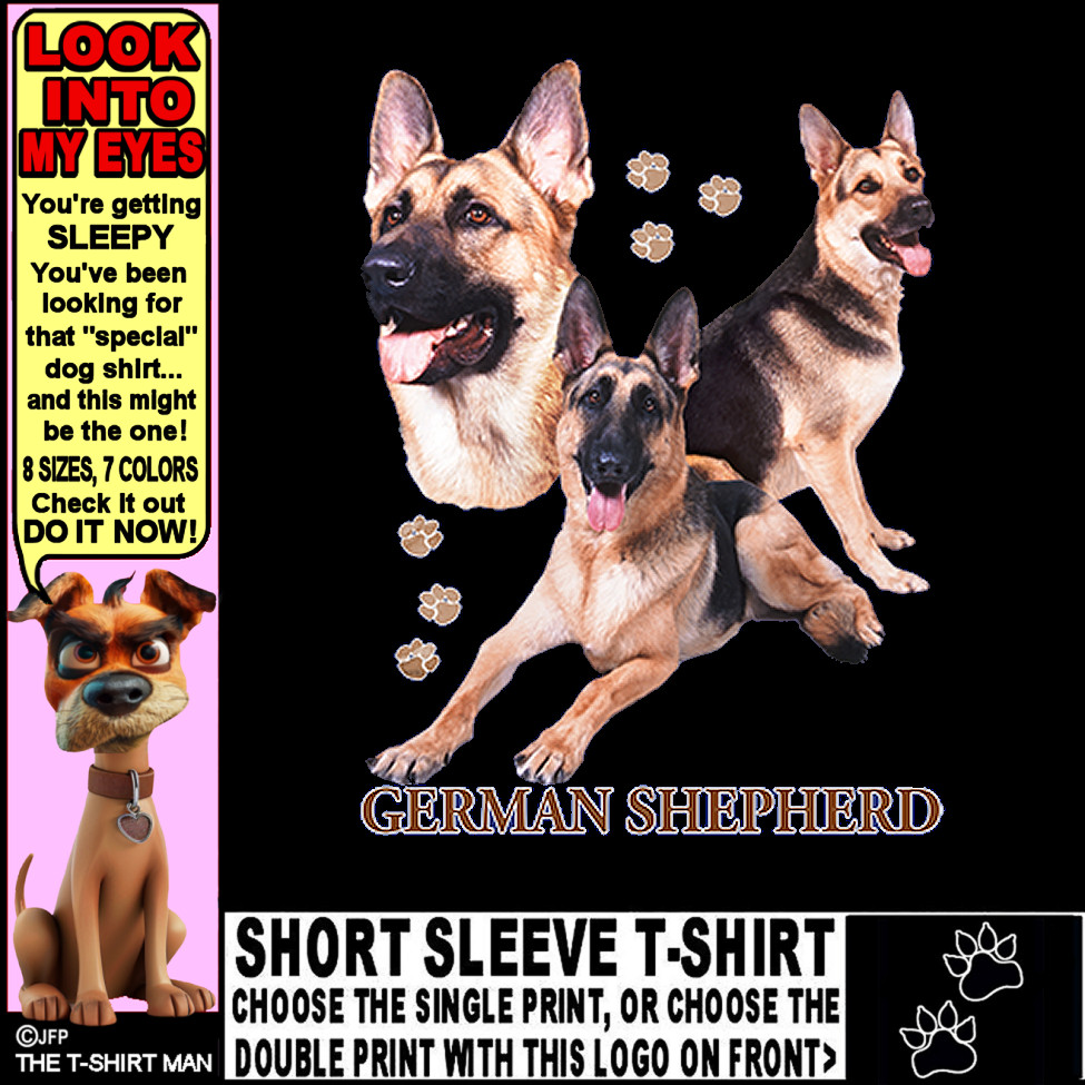Beautiful German Shepherd Dog Custom Show Dog Art Style Dog T-shirt 803 gallery