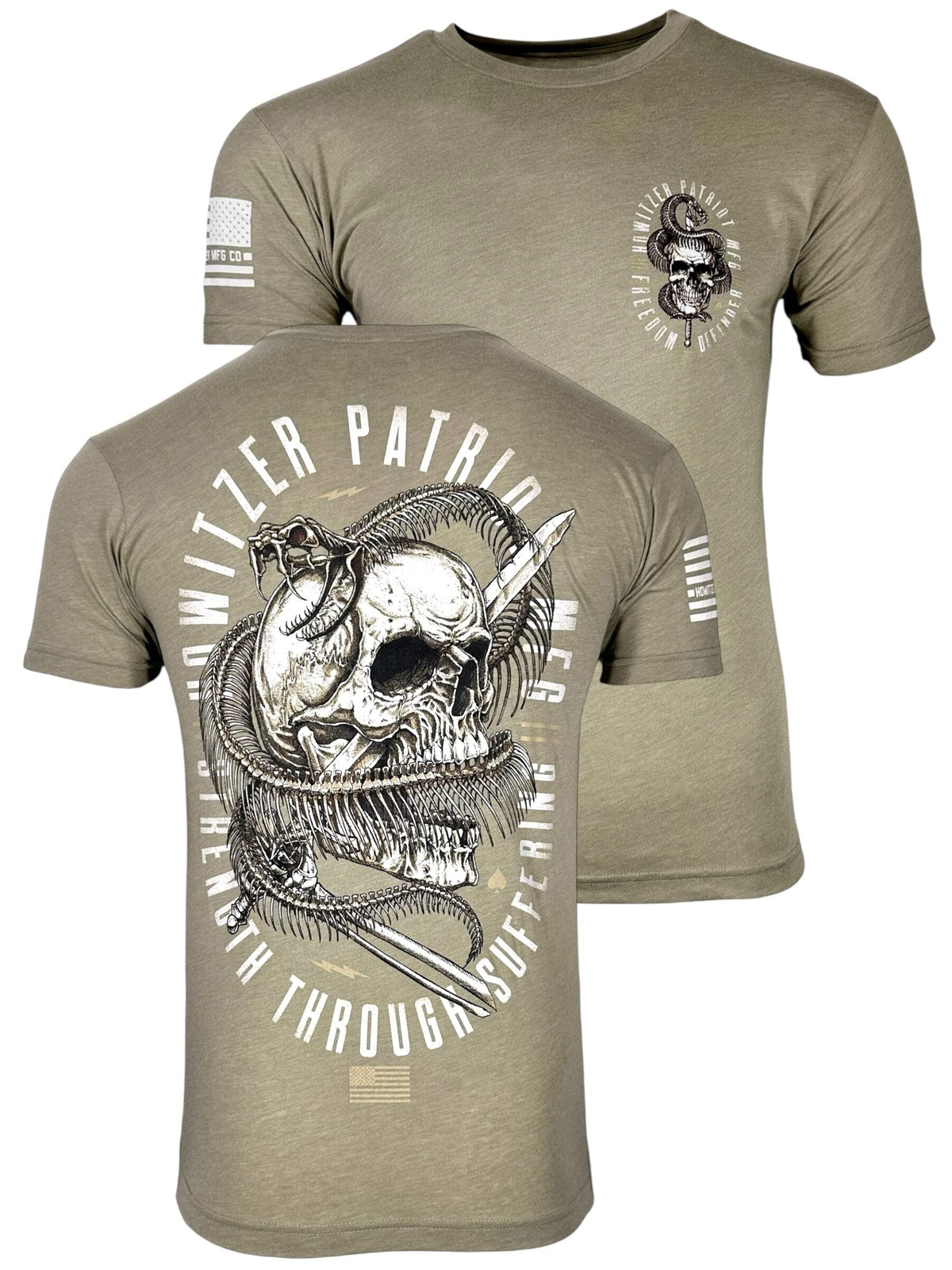 Howitzer Style Men’s T-Shirt COIL Military Grunt MFG