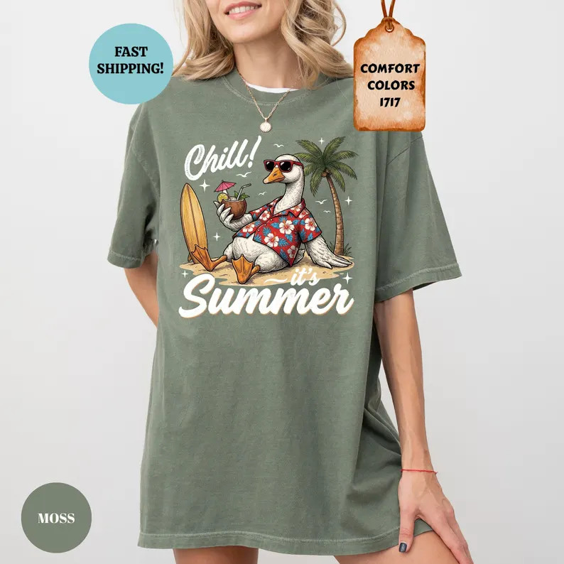 Chill Its Summer Vacation Beach Comfort Tee gallery