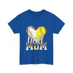 Baseball Softball Mom Shirt, Leopard Heart Baseball Softball Lovers Women Shirt